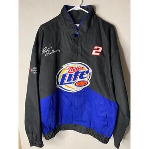 Vintage NASCAR Miller Lite Jacket Size Large Winner's Circle Rusty Wallace